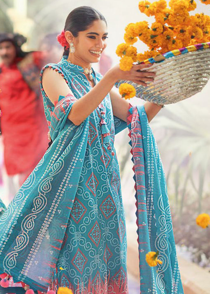 Chunri By Gul Ahmed Printed Lawn Suits Unstitched 3 Piece GA24C CL-42018B - Summer Collection