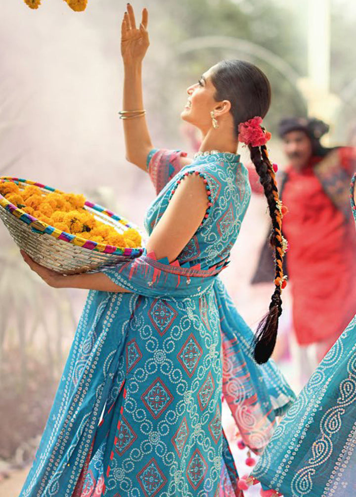 Chunri By Gul Ahmed Printed Lawn Suits Unstitched 3 Piece GA24C CL-42018B - Summer Collection