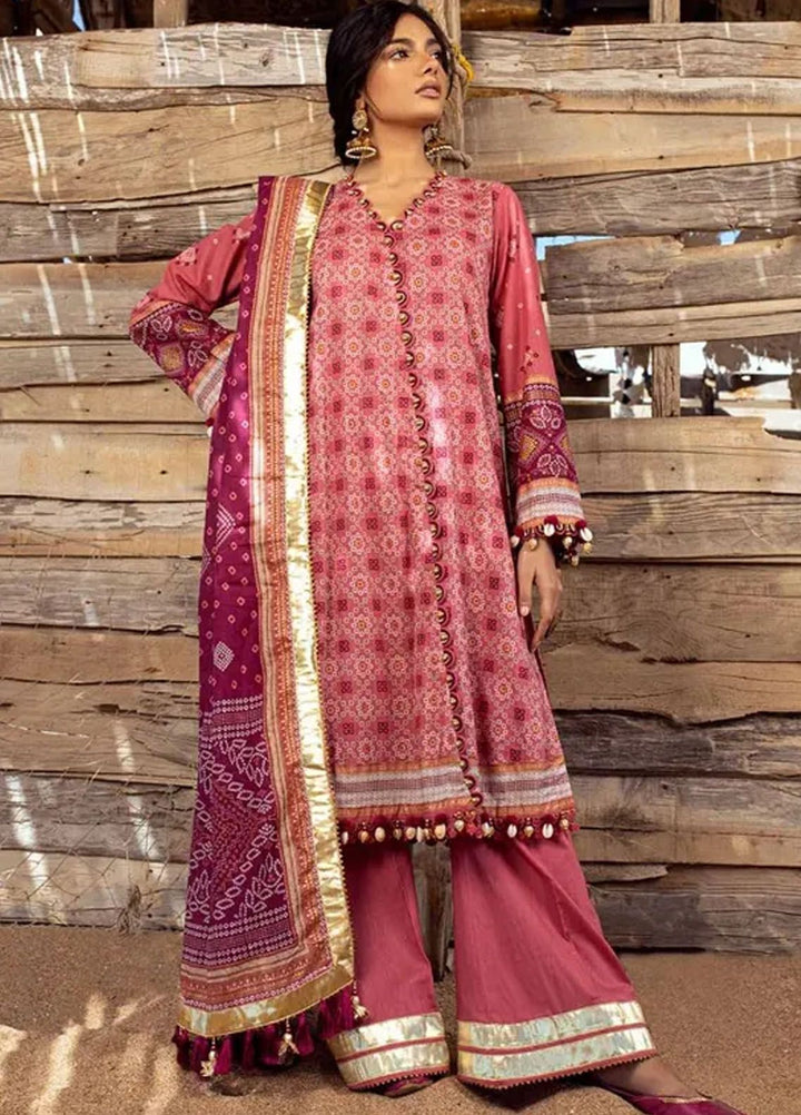 Chunri By Gul Ahmed Printed Lawn Suits Unstitched 3 Piece GA24C CL-42032 A - Summer Collection