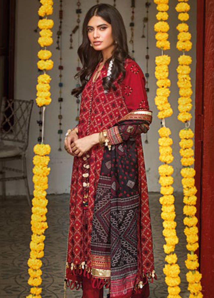 Chunri By Gul Ahmed Printed Lawn Suits Unstitched 3 Piece GA24C CL-42032B - Summer Collection