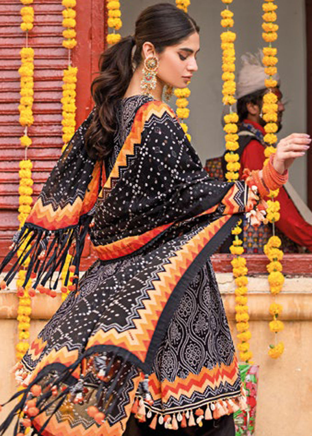 Chunri By Gul Ahmed Printed Lawn Suits Unstitched 3 Piece GA24C CL-42033B - Summer Collection