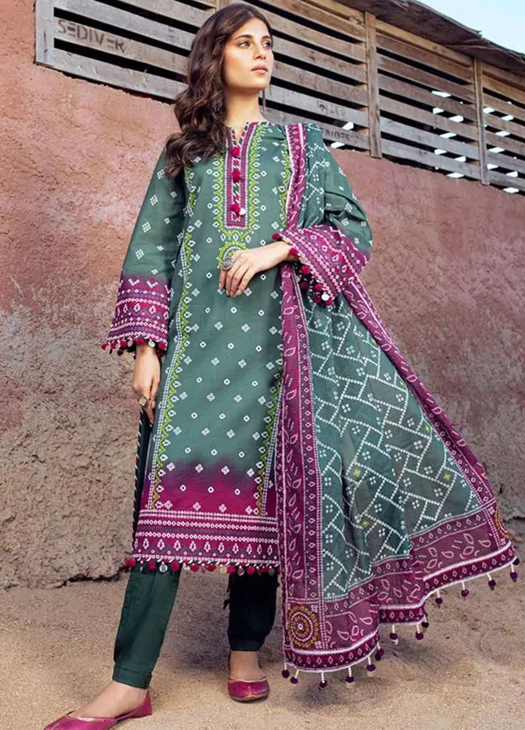 Chunri By Gul Ahmed Printed Lawn Suits Unstitched 3 Piece GA24C CL-42034 A - Summer Collection