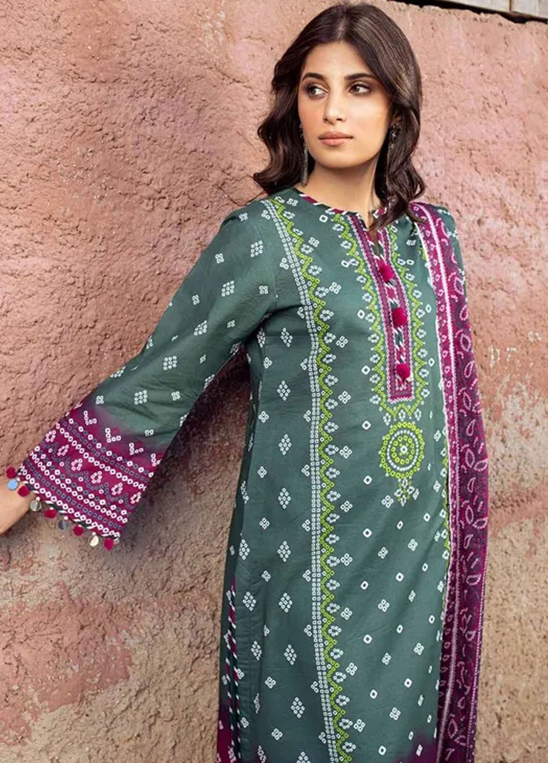 Chunri By Gul Ahmed Printed Lawn Suits Unstitched 3 Piece GA24C CL-42034 A - Summer Collection