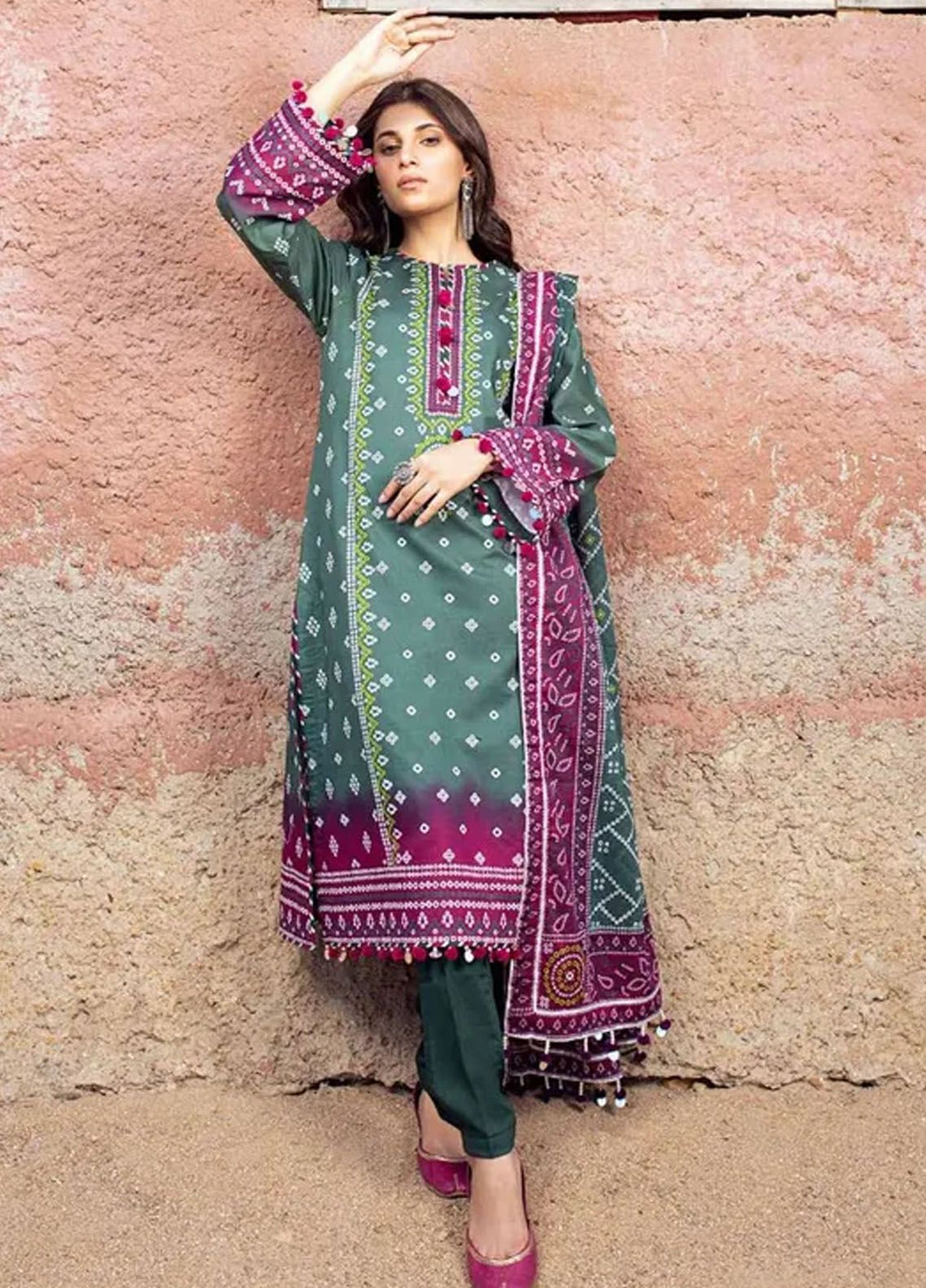 Chunri By Gul Ahmed Printed Lawn Suits Unstitched 3 Piece GA24C CL-42034 A - Summer Collection