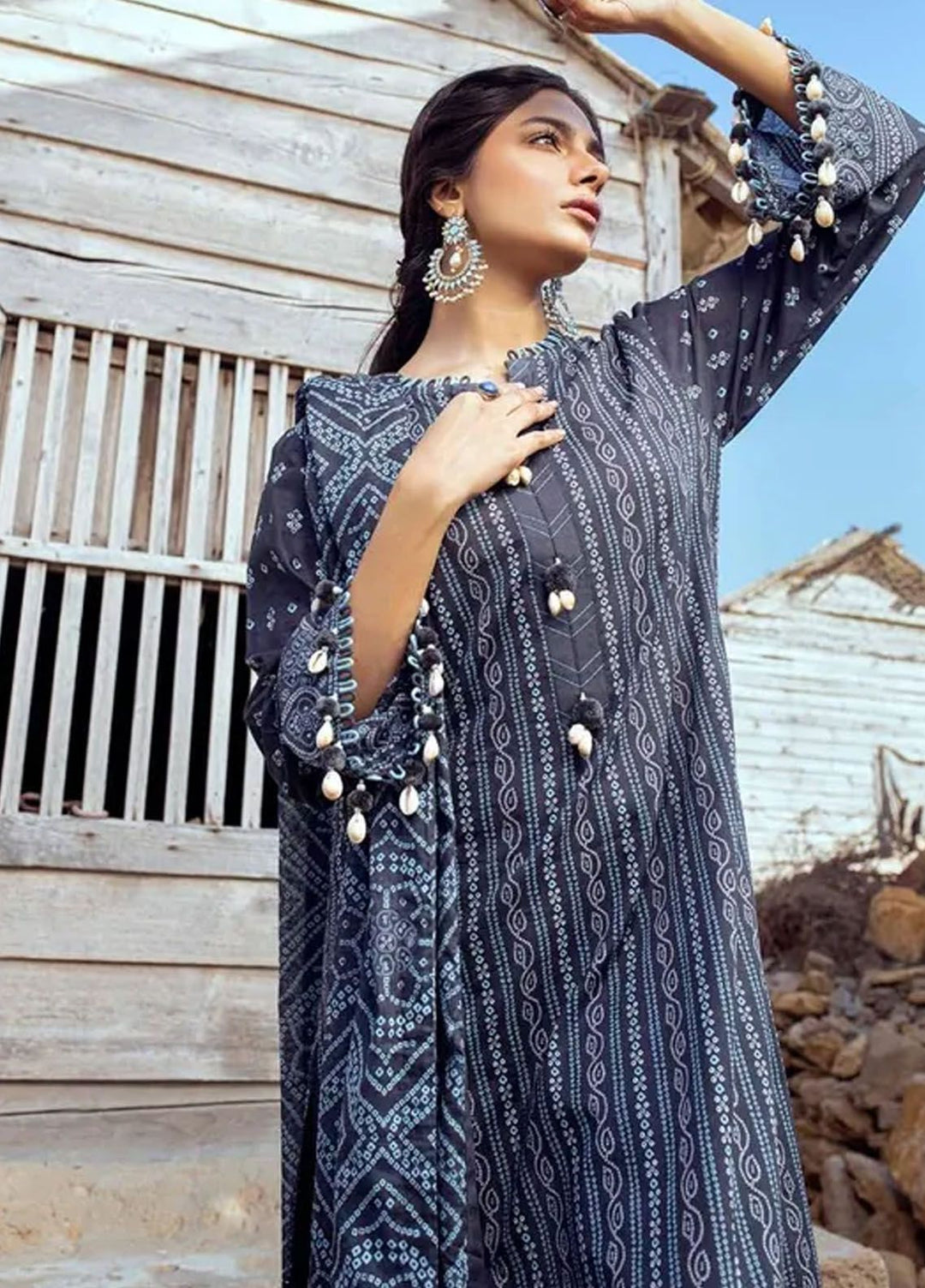 Chunri By Gul Ahmed Printed Lawn Suits Unstitched 3 Piece GA24C CL-42035 A - Summer Collection