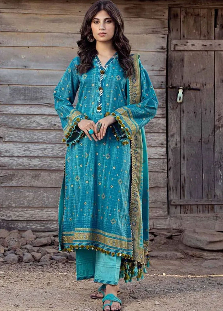 Chunri By Gul Ahmed Printed Lawn Suits Unstitched 3 Piece GA24C CL-42042 A - Summer Collection