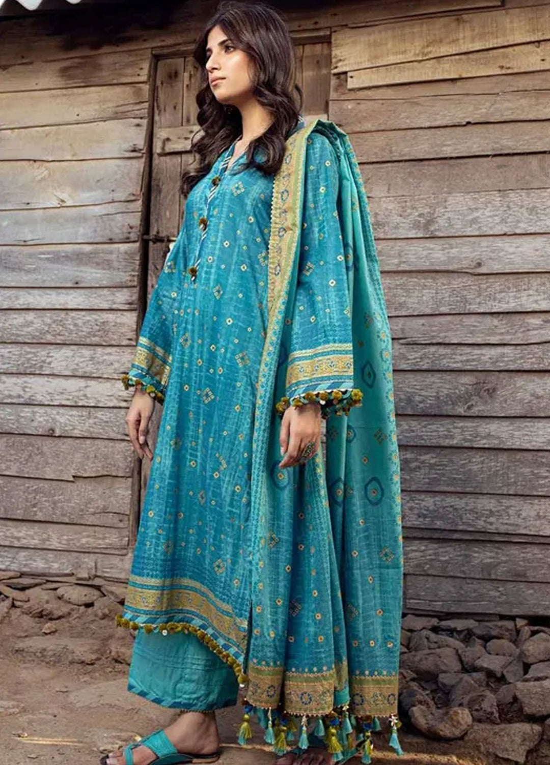 Chunri By Gul Ahmed Printed Lawn Suits Unstitched 3 Piece GA24C CL-42042 A - Summer Collection