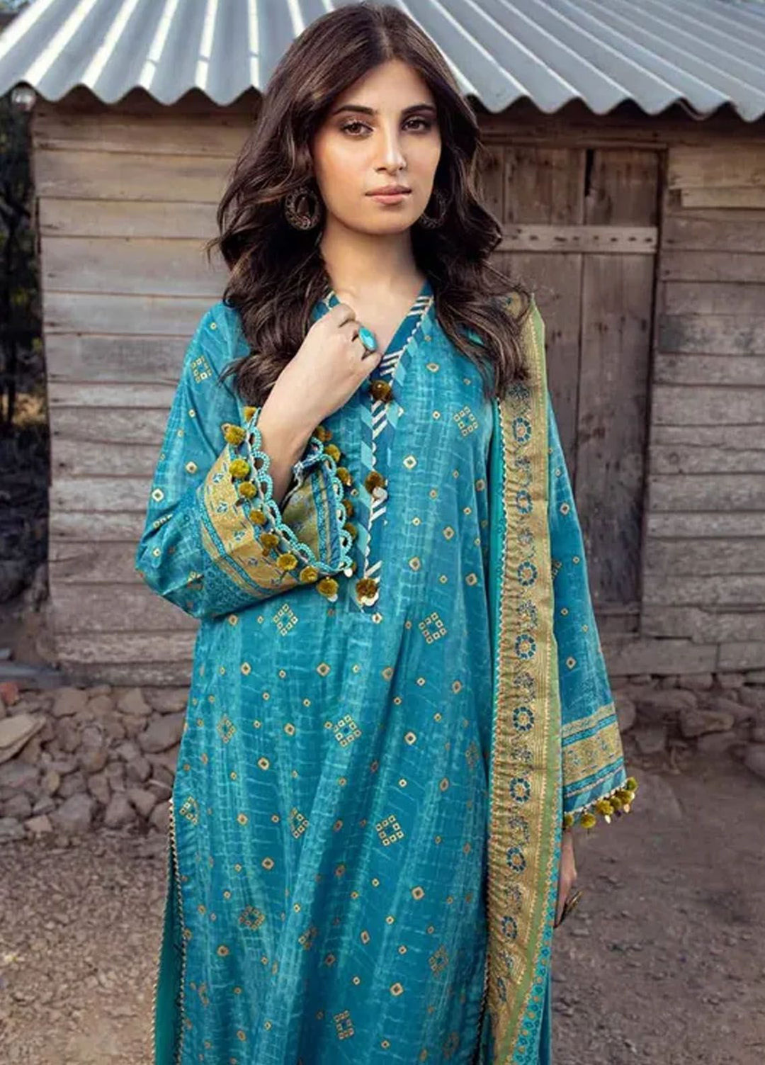 Chunri By Gul Ahmed Printed Lawn Suits Unstitched 3 Piece GA24C CL-42042 A - Summer Collection