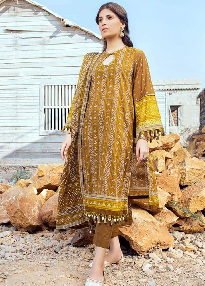 Chunri By Gul Ahmed Printed Lawn Suits Unstitched 3 Piece GA24C CL-42051 A - Summer Collection