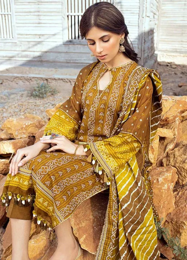 Chunri By Gul Ahmed Printed Lawn Suits Unstitched 3 Piece GA24C CL-42051 A - Summer Collection