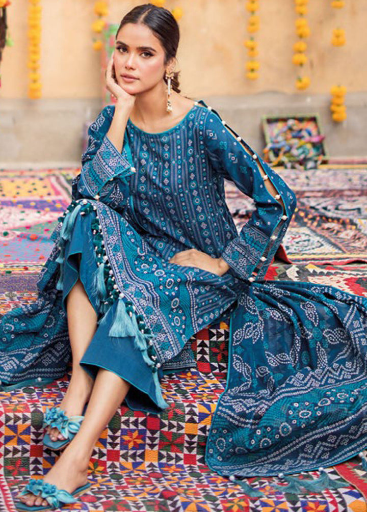 Chunri By Gul Ahmed Printed Lawn Suits Unstitched 3 Piece GA24C CL-42060B - Summer Collection