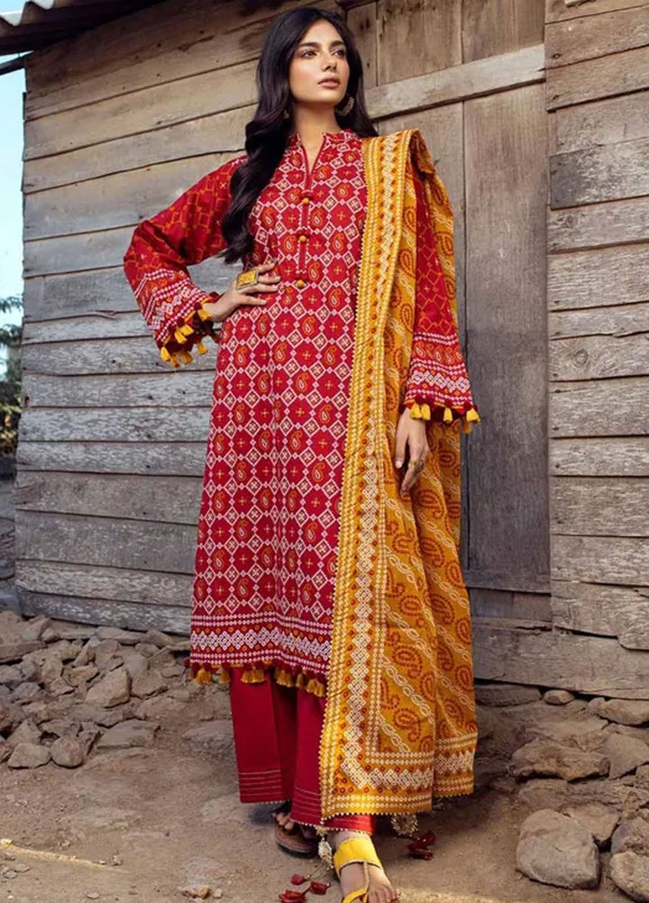 Chunri By Gul Ahmed Printed Lawn Suits Unstitched 3 Piece GA24C CL-42061 A - Summer Collection