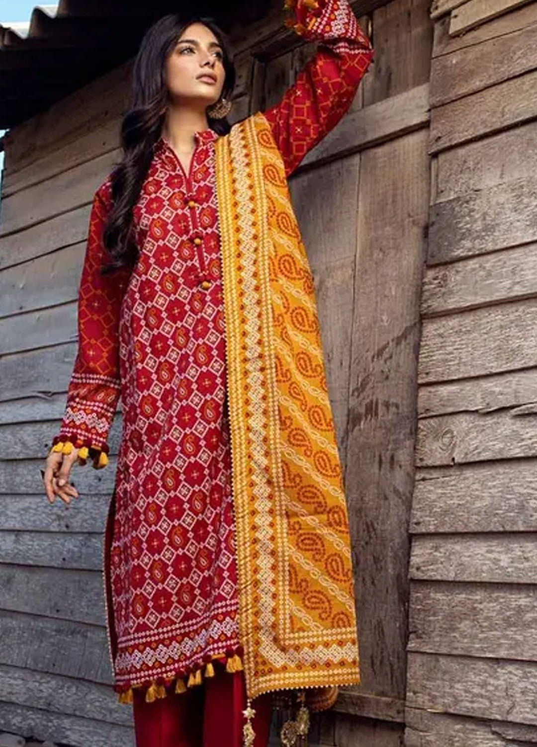 Chunri By Gul Ahmed Printed Lawn Suits Unstitched 3 Piece GA24C CL-42061 A - Summer Collection