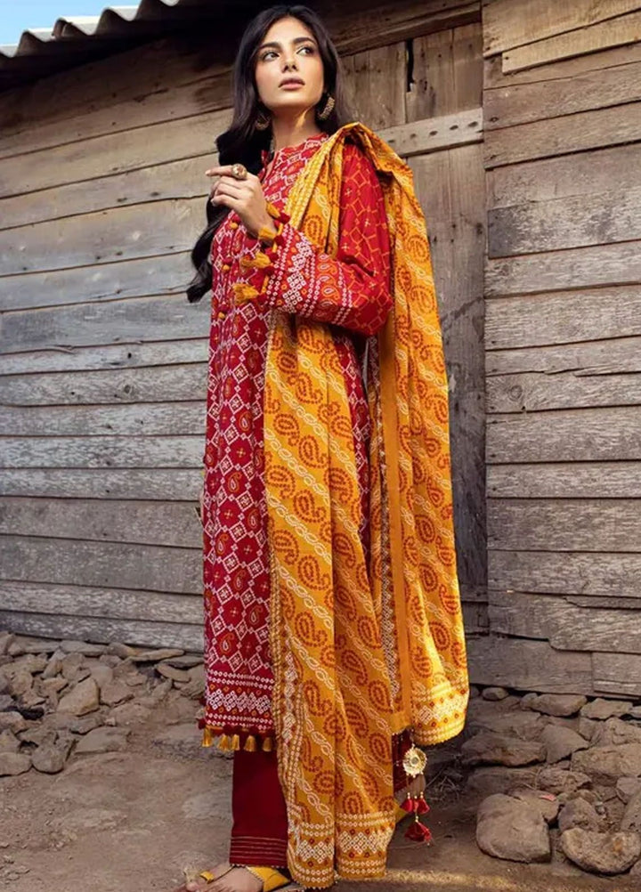 Chunri By Gul Ahmed Printed Lawn Suits Unstitched 3 Piece GA24C CL-42061 A - Summer Collection