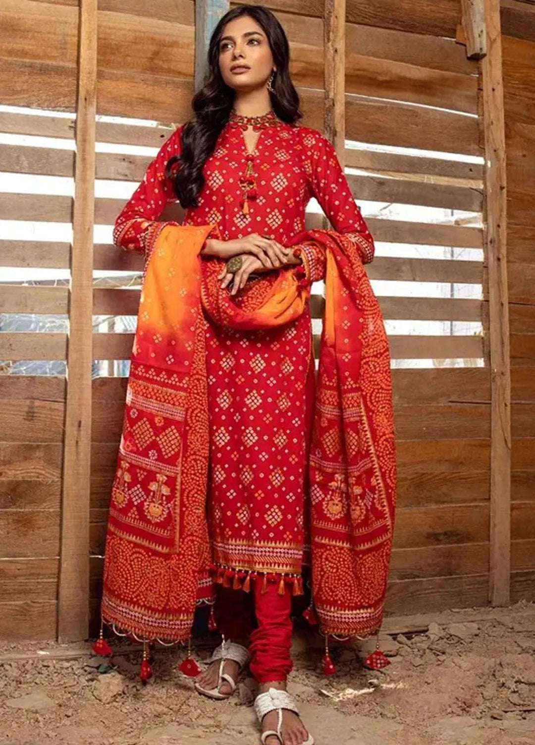 Chunri By Gul Ahmed Printed Pret Lawn Suits 3 Piece GA24C CL-42004 A - Summer Collection