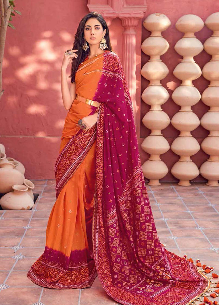 Chunri by Gul Ahmed Printed Lawn  Unstitched Saree GA23C SR-32022 - Summer Collection