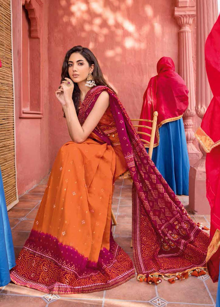 Chunri by Gul Ahmed Printed Lawn  Unstitched Saree GA23C SR-32022 - Summer Collection
