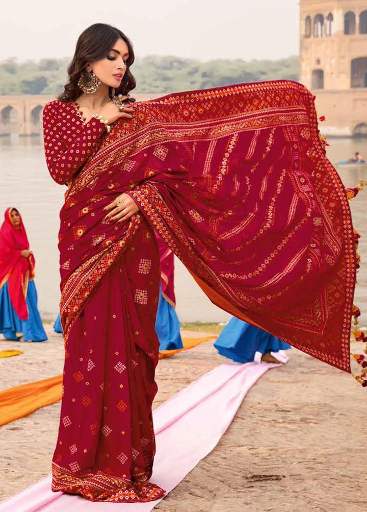 Chunri by Gul Ahmed Printed Lawn  Unstitched Saree GA23C SR-32001 - Summer Collection