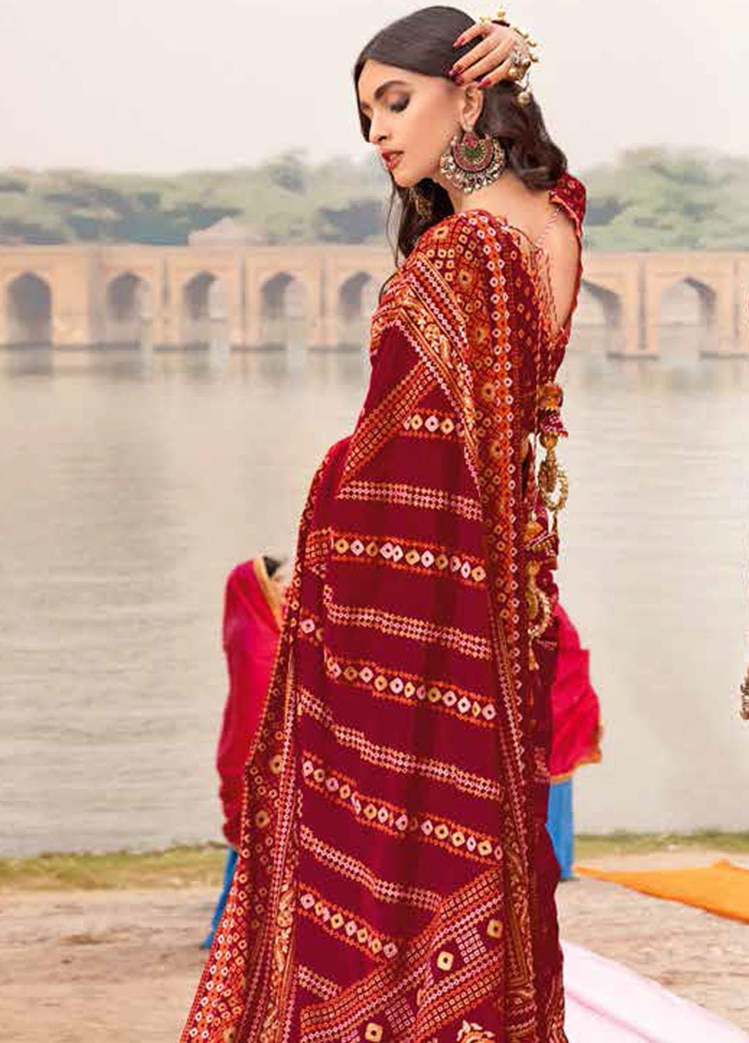 Chunri by Gul Ahmed Printed Lawn  Unstitched Saree GA23C SR-32001 - Summer Collection