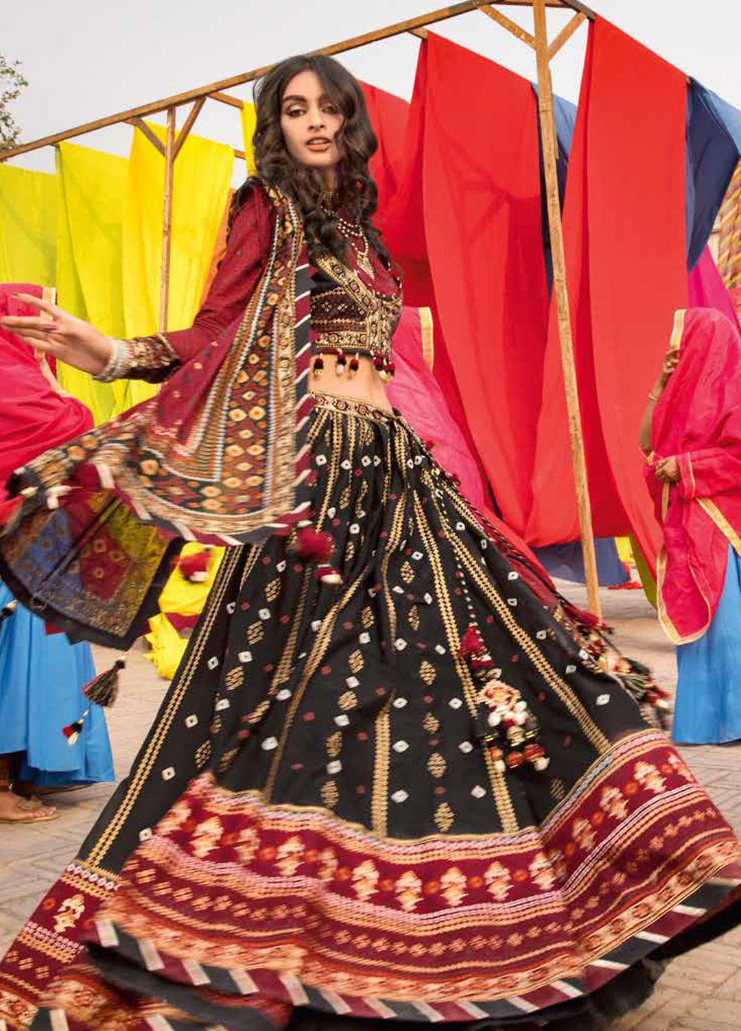 Chunri by Gul Ahmed Printed Lawn Suits Unstitched 3 Piece GA23C LG-32002 - Summer Collection