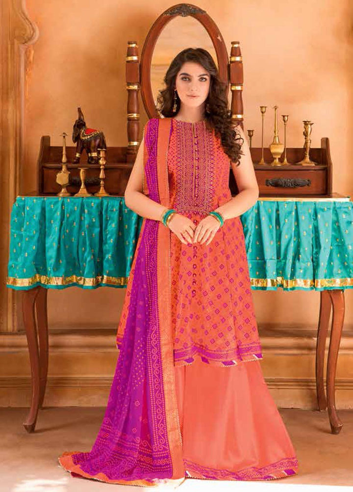 Chunri by Gul Ahmed Embroidered Lawn Suits Unstitched 3 Piece GA23C BM-32008 - Summer Collection