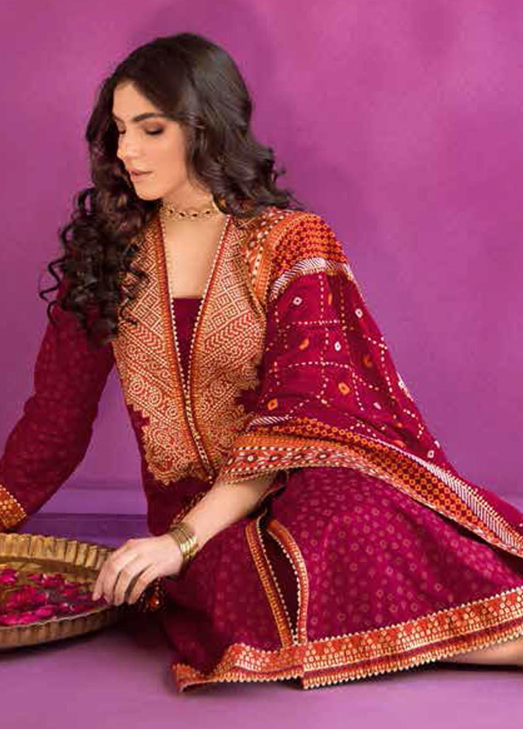 Chunri by Gul Ahmed Embroidered Lawn Suits Unstitched 3 Piece GA23C BM-32010 - Summer Collection