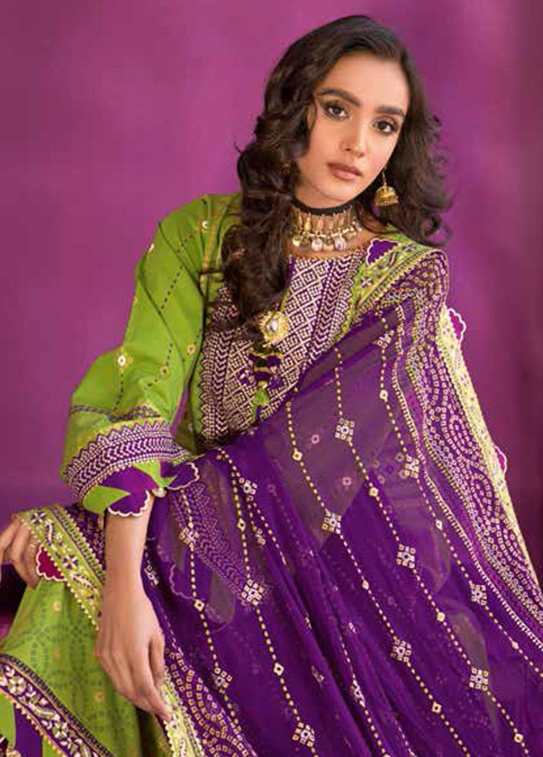 Chunri by Gul Ahmed Embroidered Lawn Suits Unstitched 3 Piece GA23C BM-32011 - Summer Collection