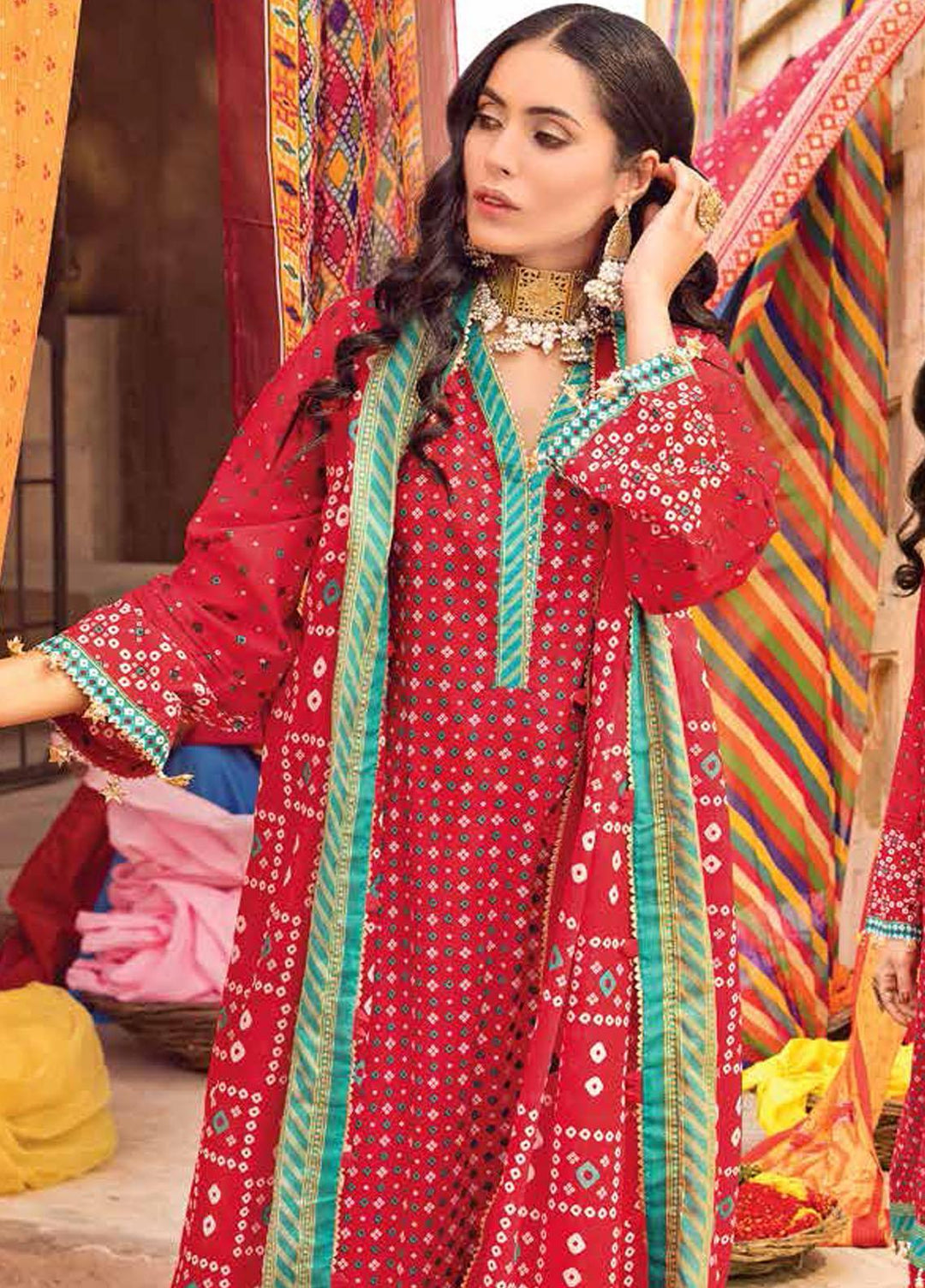 Chunri by Gul Ahmed Printed Lawn Suits Unstitched 3 Piece GA23C CL-22172 A - Summer Collection