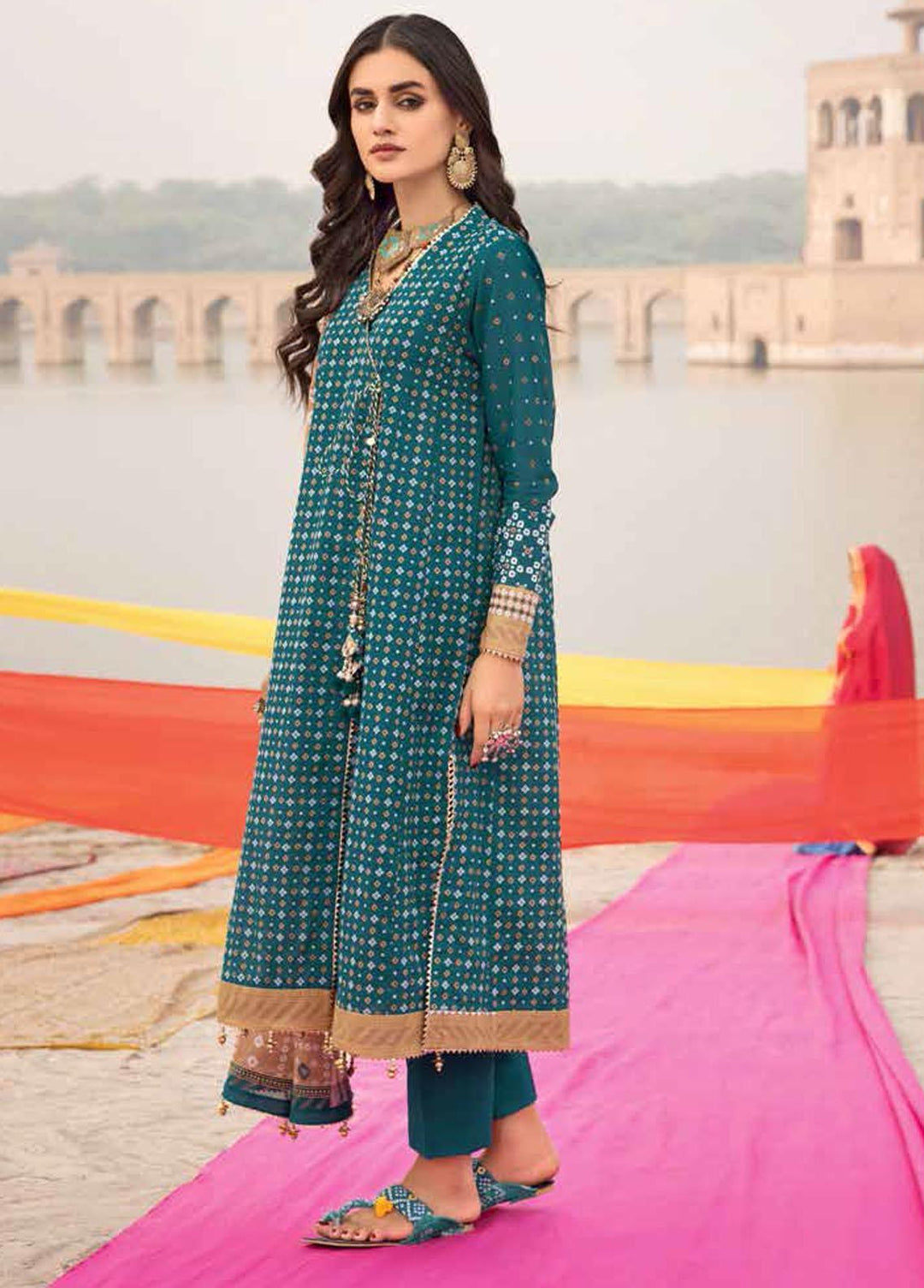 Chunri by Gul Ahmed Printed Lawn Suits Unstitched 3 Piece GA23C CL-22172 B - Summer Collection