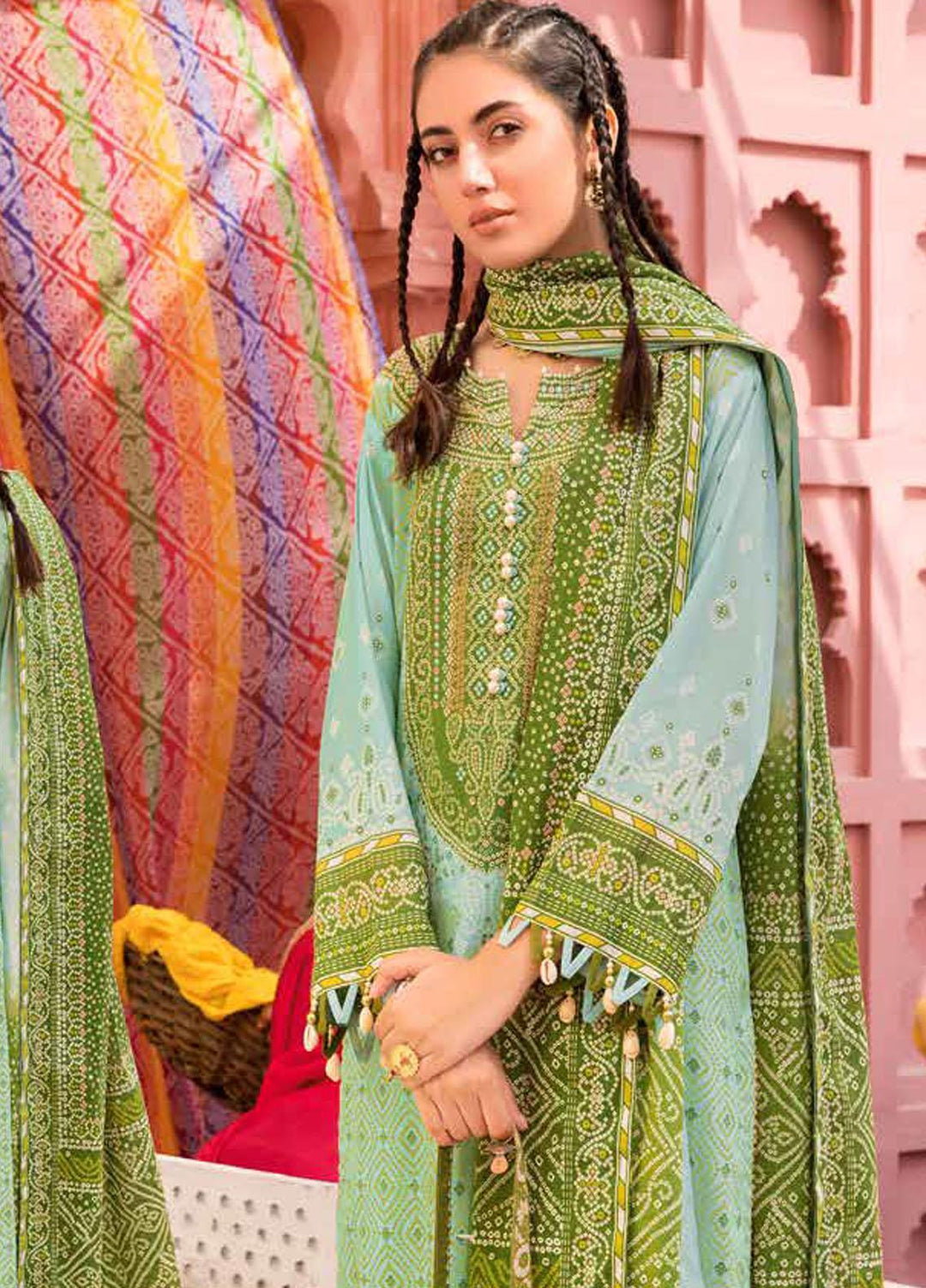 Chunri by Gul Ahmed Printed Lawn Suits Unstitched 3 Piece GA23C CL-32054 B - Summer Collection