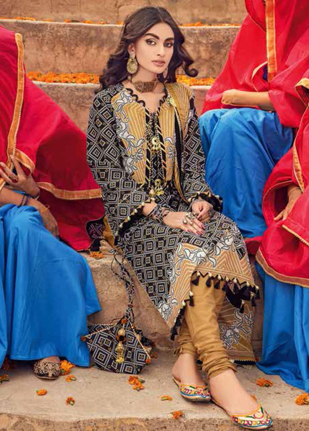 Chunri by Gul Ahmed Printed Lawn Suits Unstitched 3 Piece GA23C CL-32095 B - Summer Collection