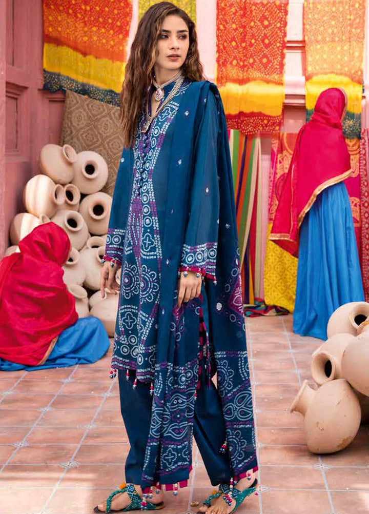 Chunri by Gul Ahmed Printed Lawn Suits Unstitched 3 Piece GA23C CL-32101 B - Summer Collection