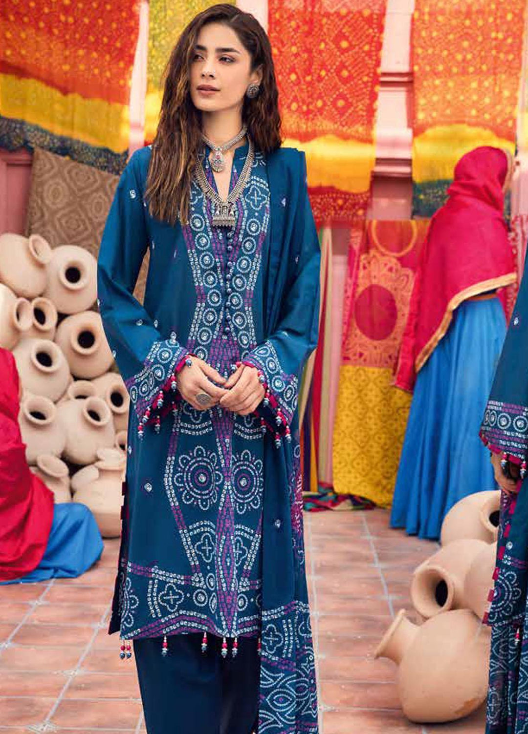 Chunri by Gul Ahmed Printed Lawn Suits Unstitched 3 Piece GA23C CL-32101 B - Summer Collection