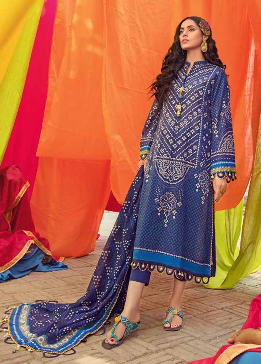 Chunri by Gul Ahmed Printed Lawn Suits Unstitched 3 Piece GA23C CL-32104 A - Summer Collection