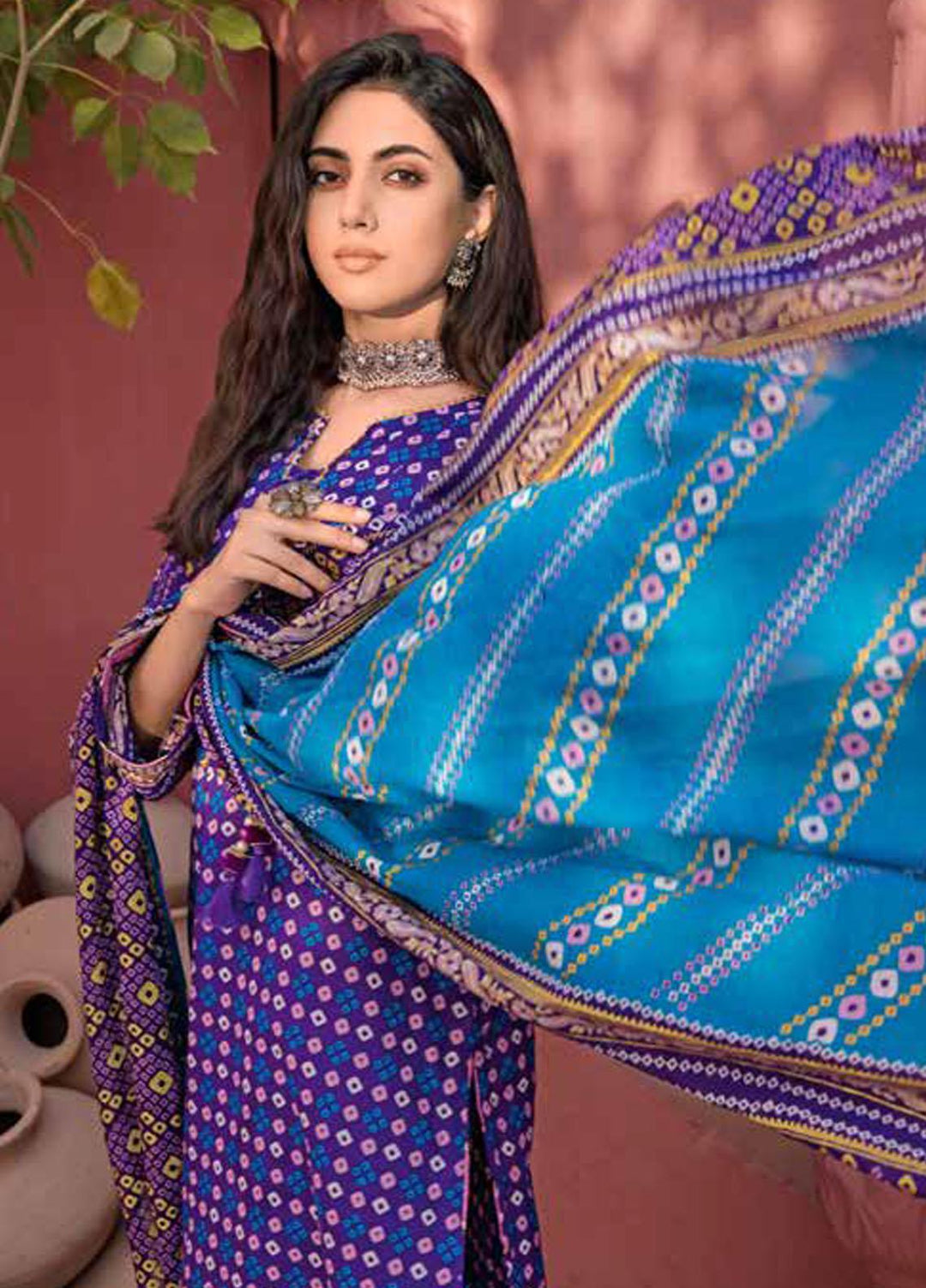 Chunri by Gul Ahmed Printed Lawn Suits Unstitched 3 Piece GA23C CL-32140 B - Summer Collection