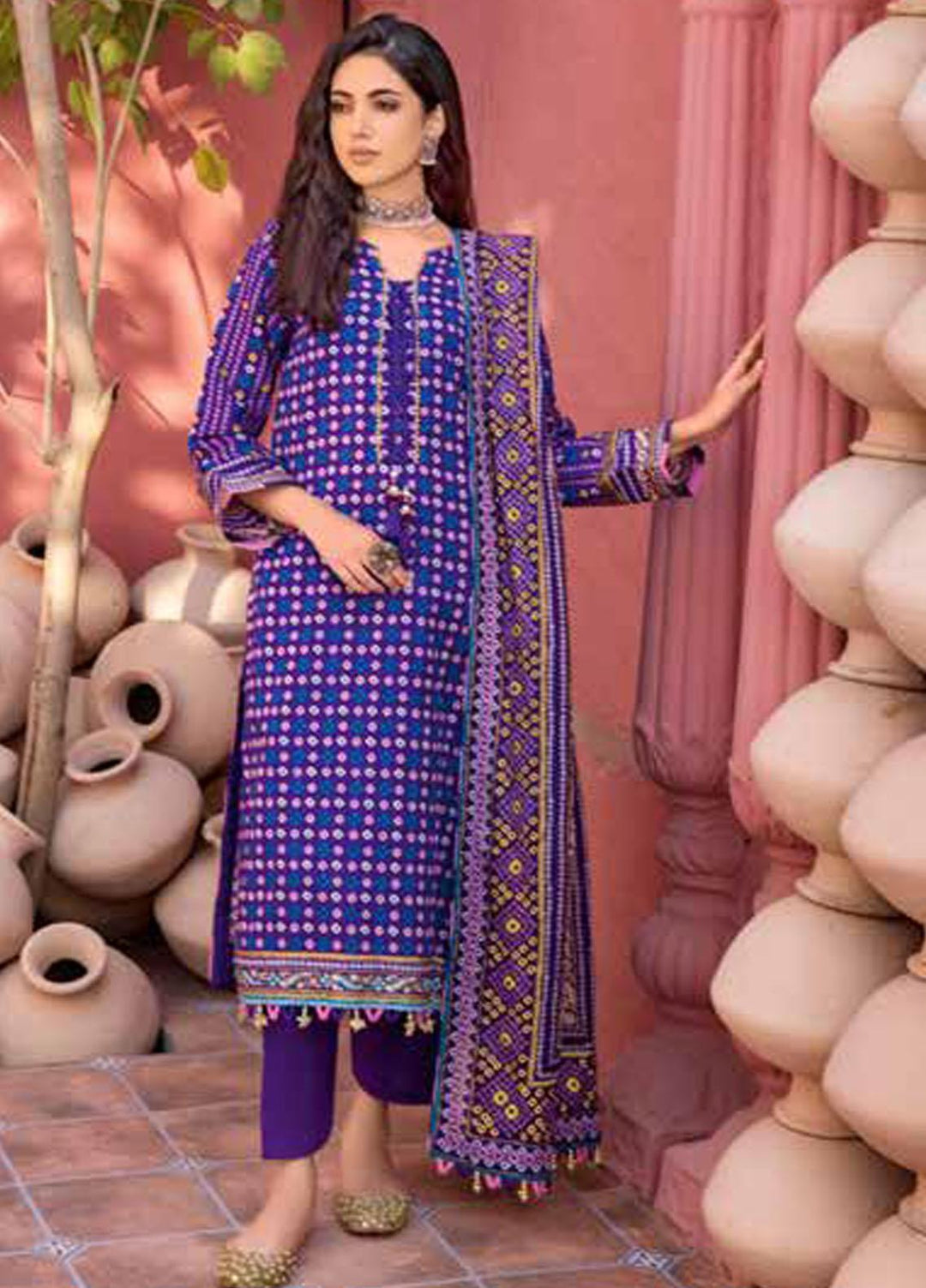 Chunri by Gul Ahmed Printed Lawn Suits Unstitched 3 Piece GA23C CL-32140 B - Summer Collection