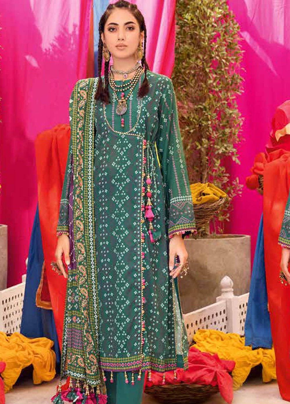 Chunri by Gul Ahmed Printed Lawn Suits Unstitched 3 Piece GA23C CL-32141 A - Summer Collection