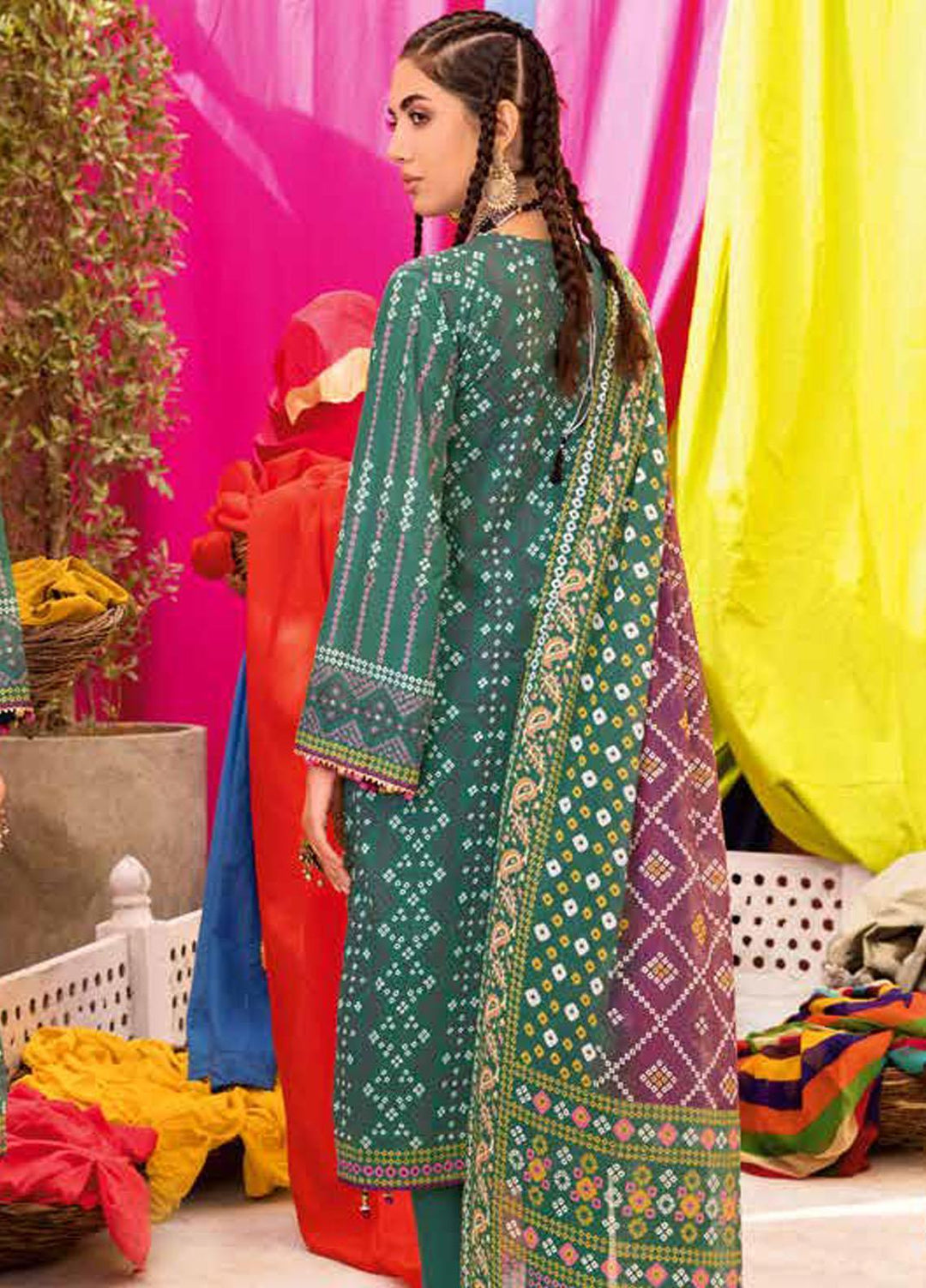 Chunri by Gul Ahmed Printed Lawn Suits Unstitched 3 Piece GA23C CL-32141 A - Summer Collection
