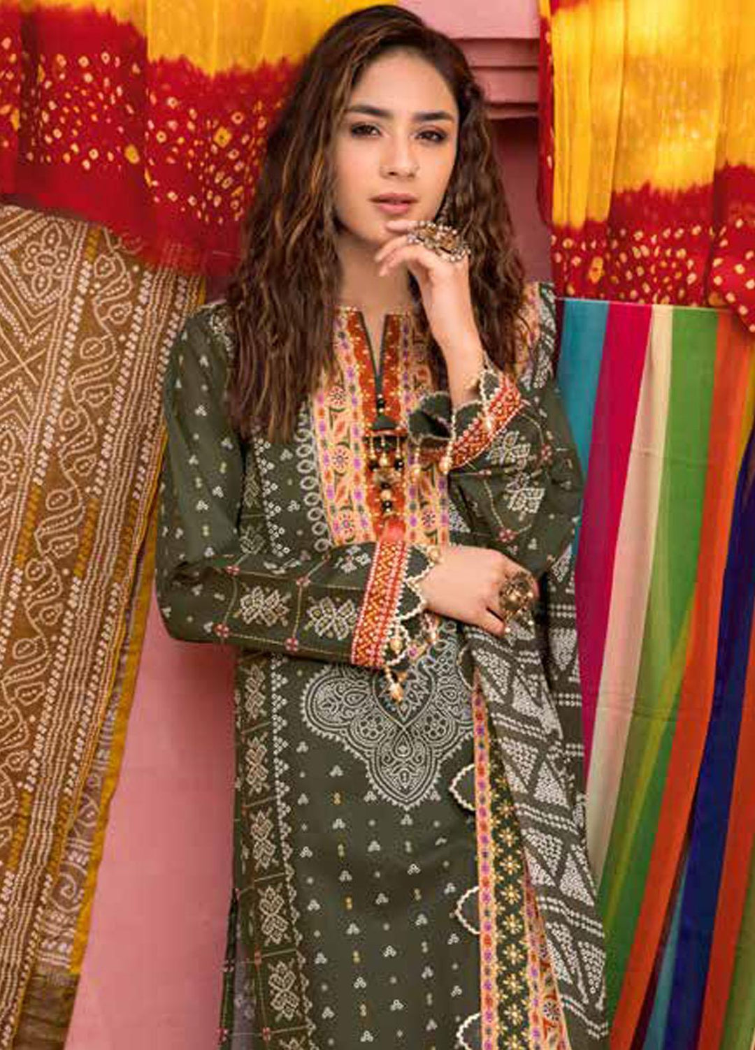 Chunri by Gul Ahmed Printed Lawn Suits Unstitched 3 Piece GA23C CL-32180 B - Summer Collection