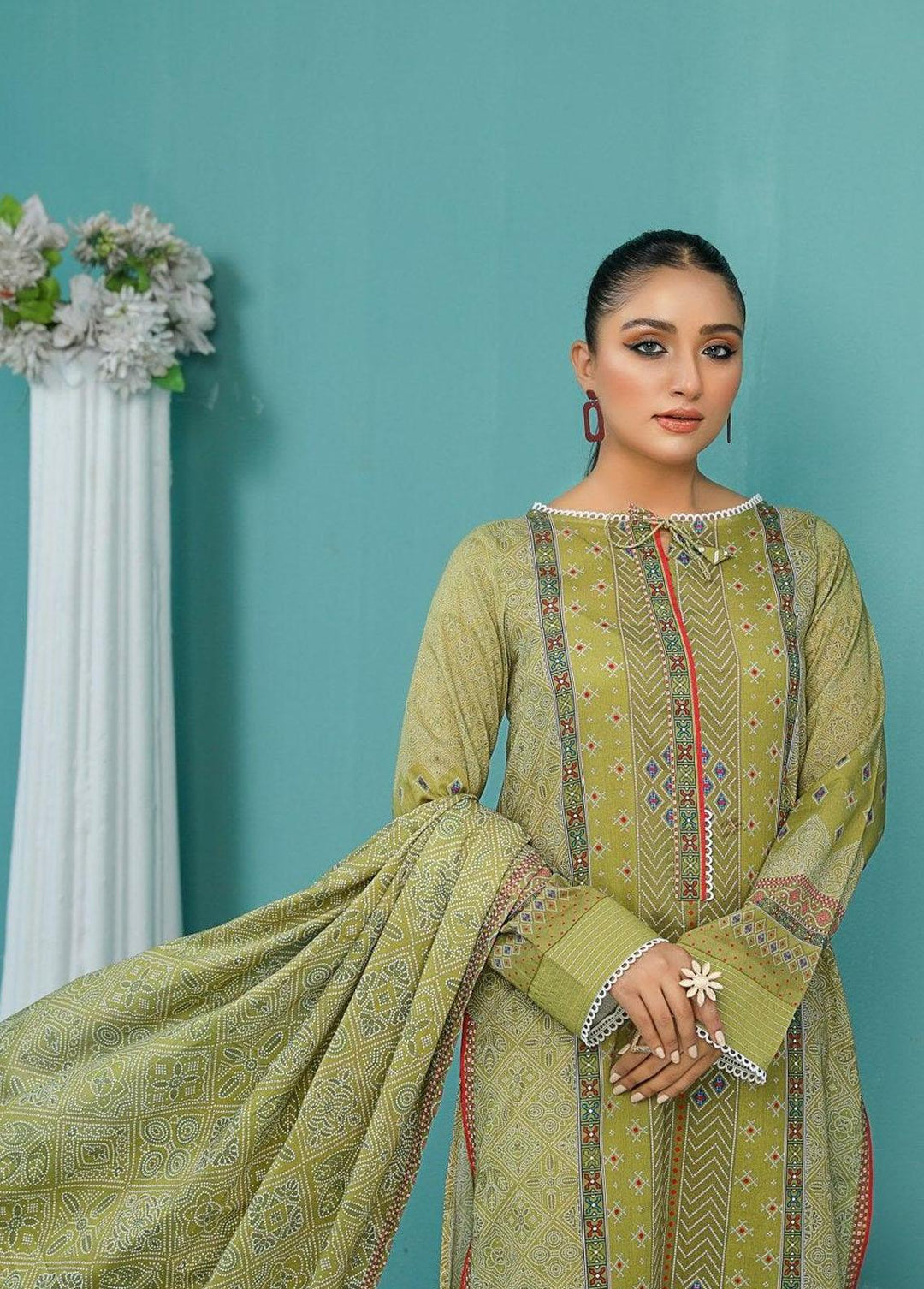 Chunri By Safwa Embroidered Lawn Suits Unstitched 3 Piece SW23CH SCK-13 - Summer Collection