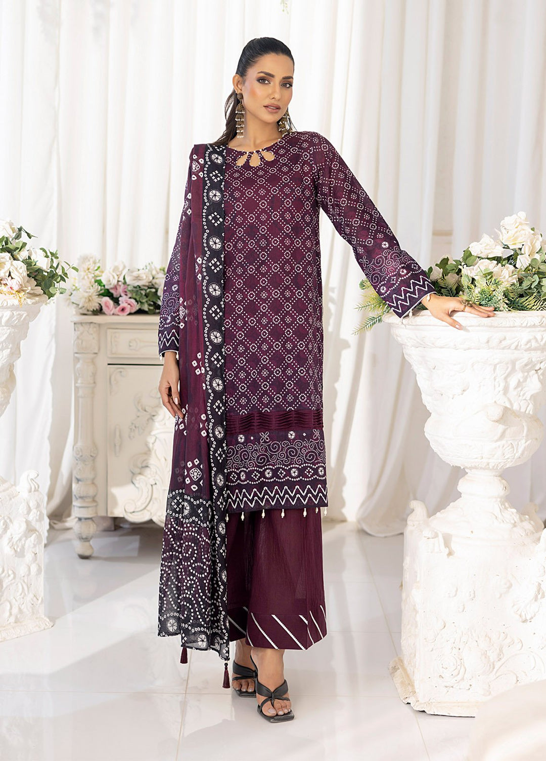 Chunri by Salitex Printed Lawn Suits Unstitched 3 Piece SSW6U3P358UT - Summer Collection