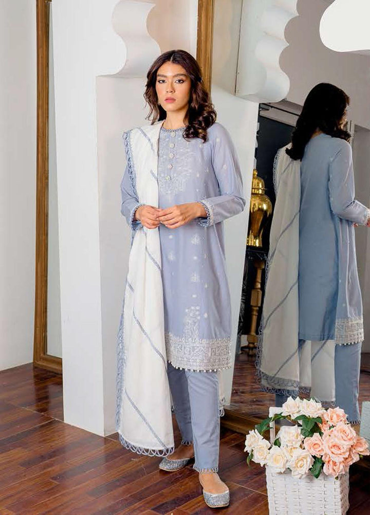 Ciara By Cross Stitch Embroidered Cambric Suits Unstitched 3 Piece CS21C 01 ETHNIC DELIGHT - Premium Collection