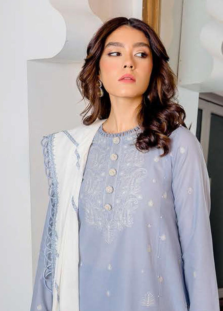 Ciara By Cross Stitch Embroidered Cambric Suits Unstitched 3 Piece CS21C 01 ETHNIC DELIGHT - Premium Collection