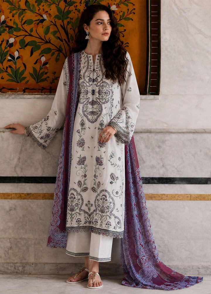 Summer Travels by Casuallite RTW Embroidered Cotton Lawn 3 Piece Suit CL26ULST OUTFIT 04 MORNING MUSE - Casual Collection
