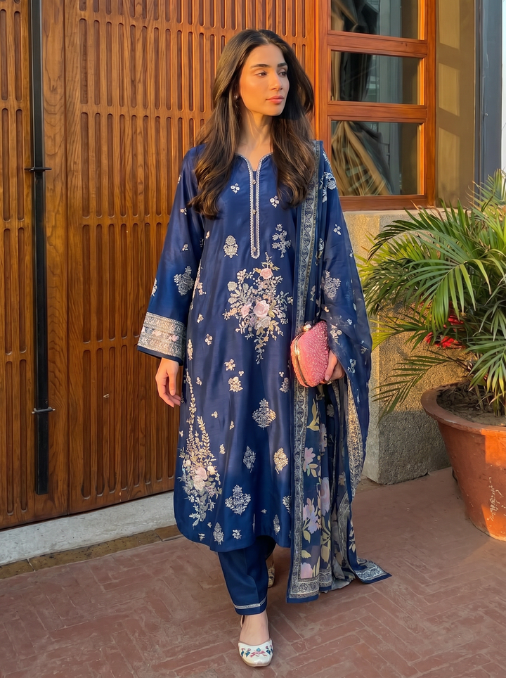 Before Sunset by Casual Lite RTW Embroidered Cotton Lawn 3 Piece Suit CL26PBS Mystic Reverie - Casual Collection
