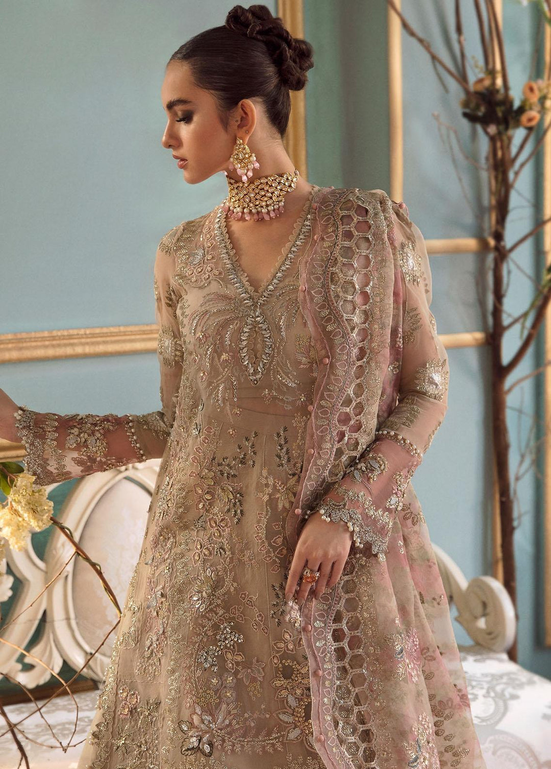 Claire De Lune by Republic WomensWear Embroidered  Suits Unstitched 3 Piece RW22CL FU-02 - Luxury Collection