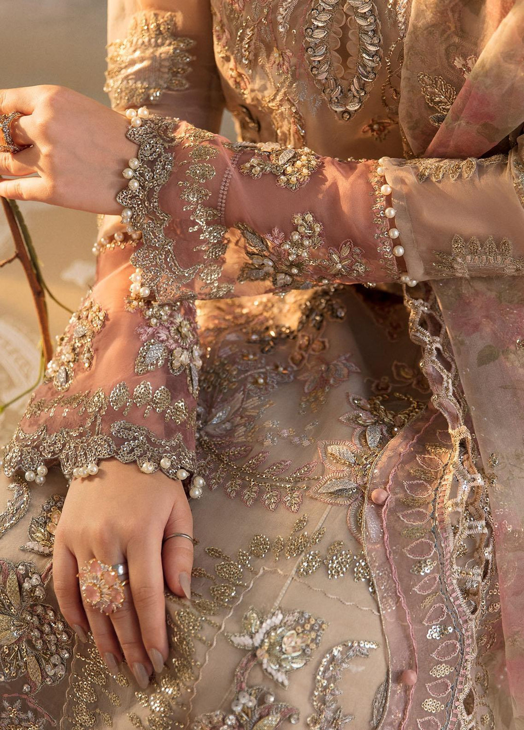 Claire De Lune by Republic WomensWear Embroidered  Suits Unstitched 3 Piece RW22CL FU-02 - Luxury Collection