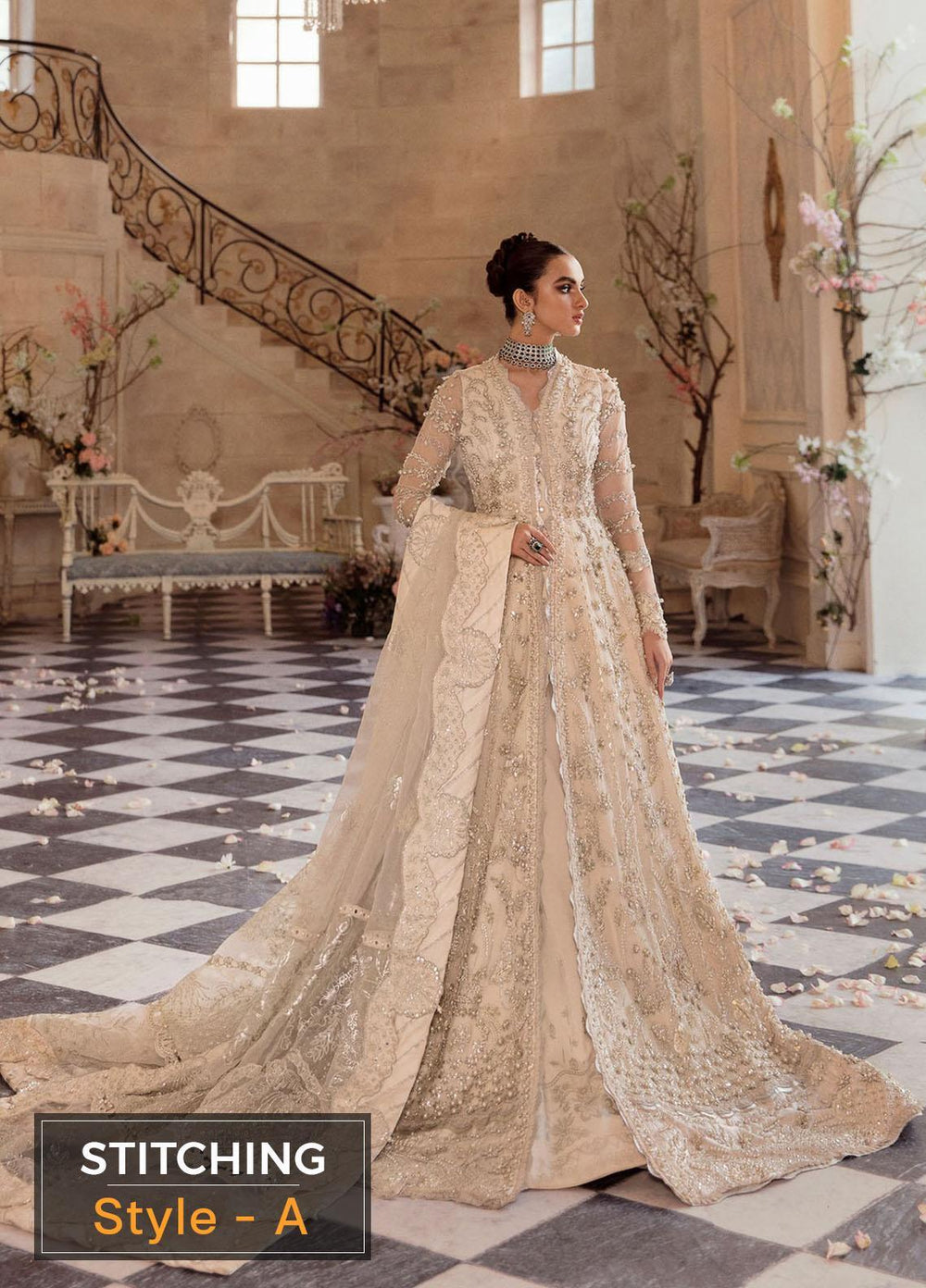 Claire De Lune by Republic WomensWear Embroidered  Suits Unstitched 3 Piece RW22CL FU-03 - Luxury Collection