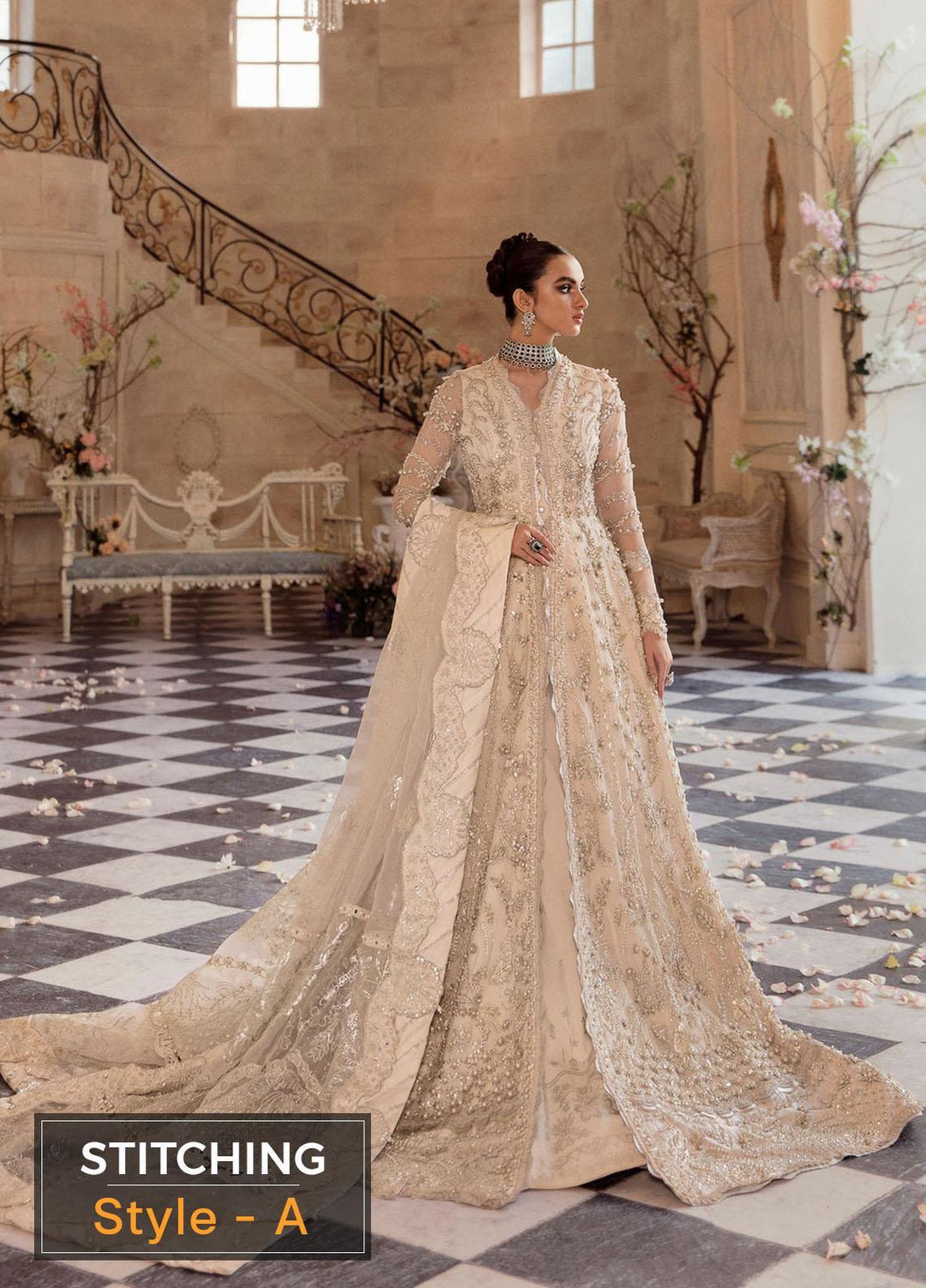 Claire De Lune by Republic WomensWear Embroidered  Suits Unstitched 3 Piece RW22CL FU-03 - Luxury Collection