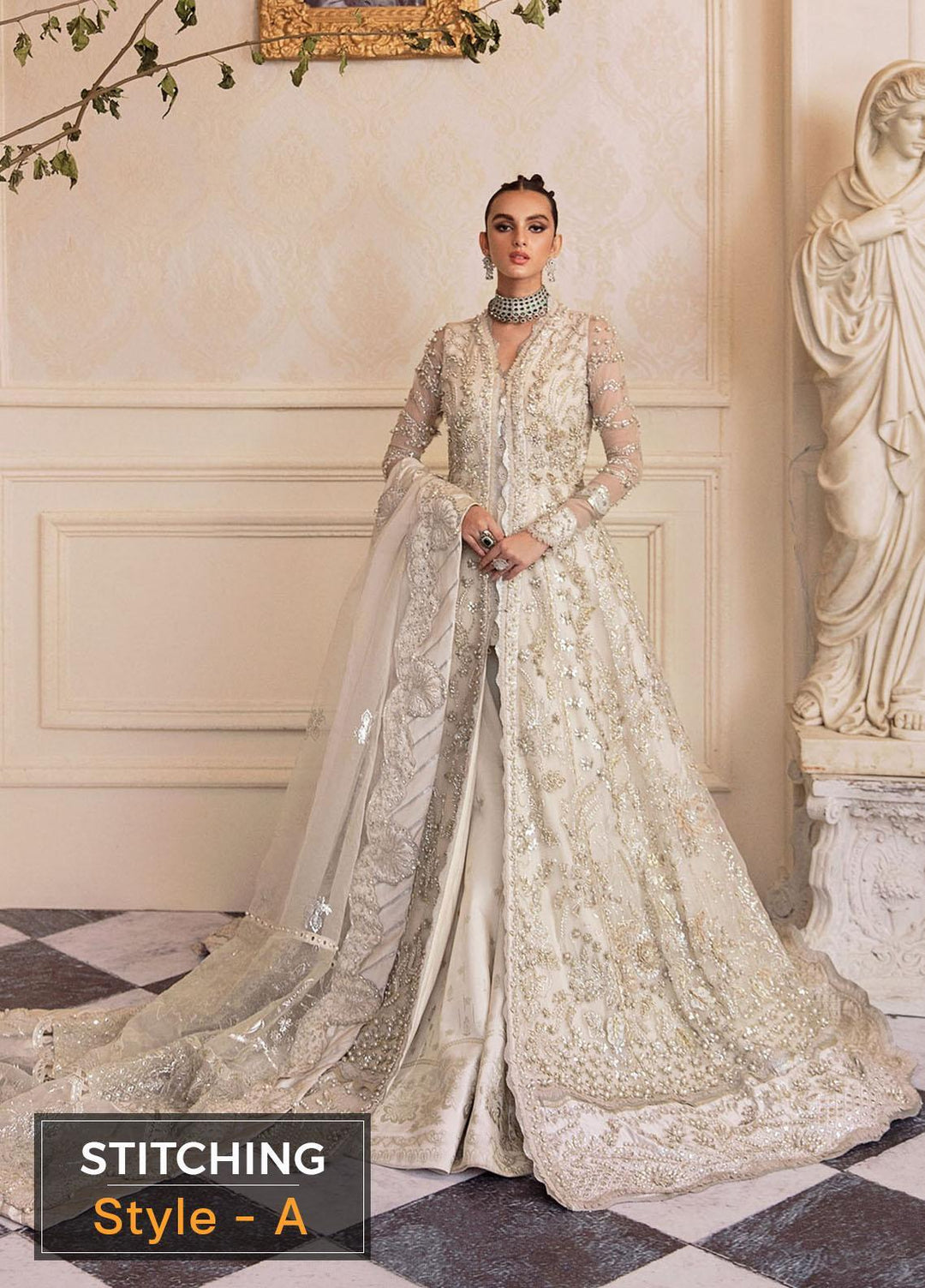 Claire De Lune by Republic WomensWear Embroidered  Suits Unstitched 3 Piece RW22CL FU-03 - Luxury Collection